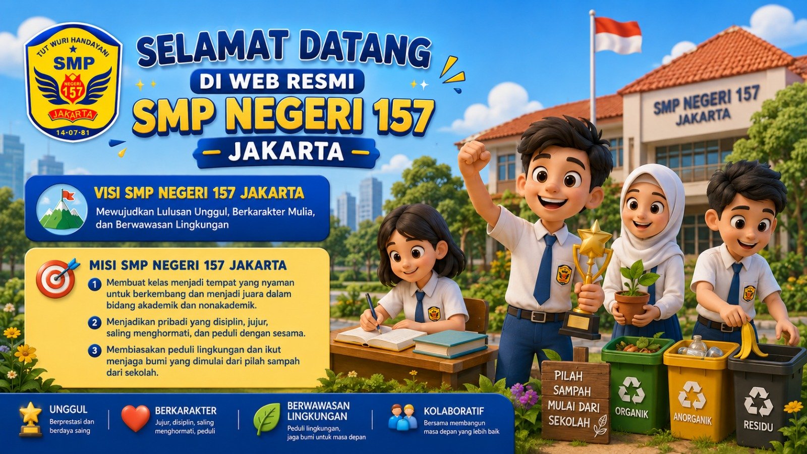 Website SMPN 157 Jakarta Timur